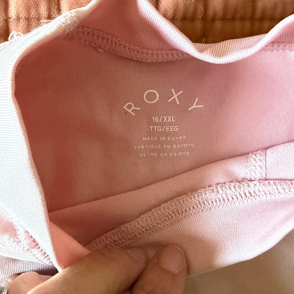 Roxy Light Pink Rash Guard Top - Picture 2 of 2